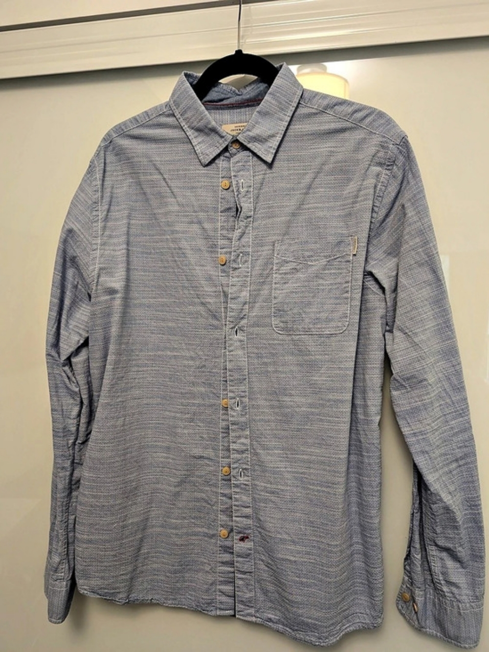 Jack & Jones Long Sleeve Button Down in Blue Like New